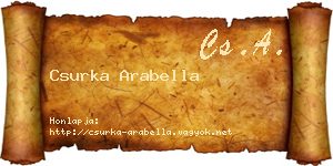 Csurka Arabella névjegykártya